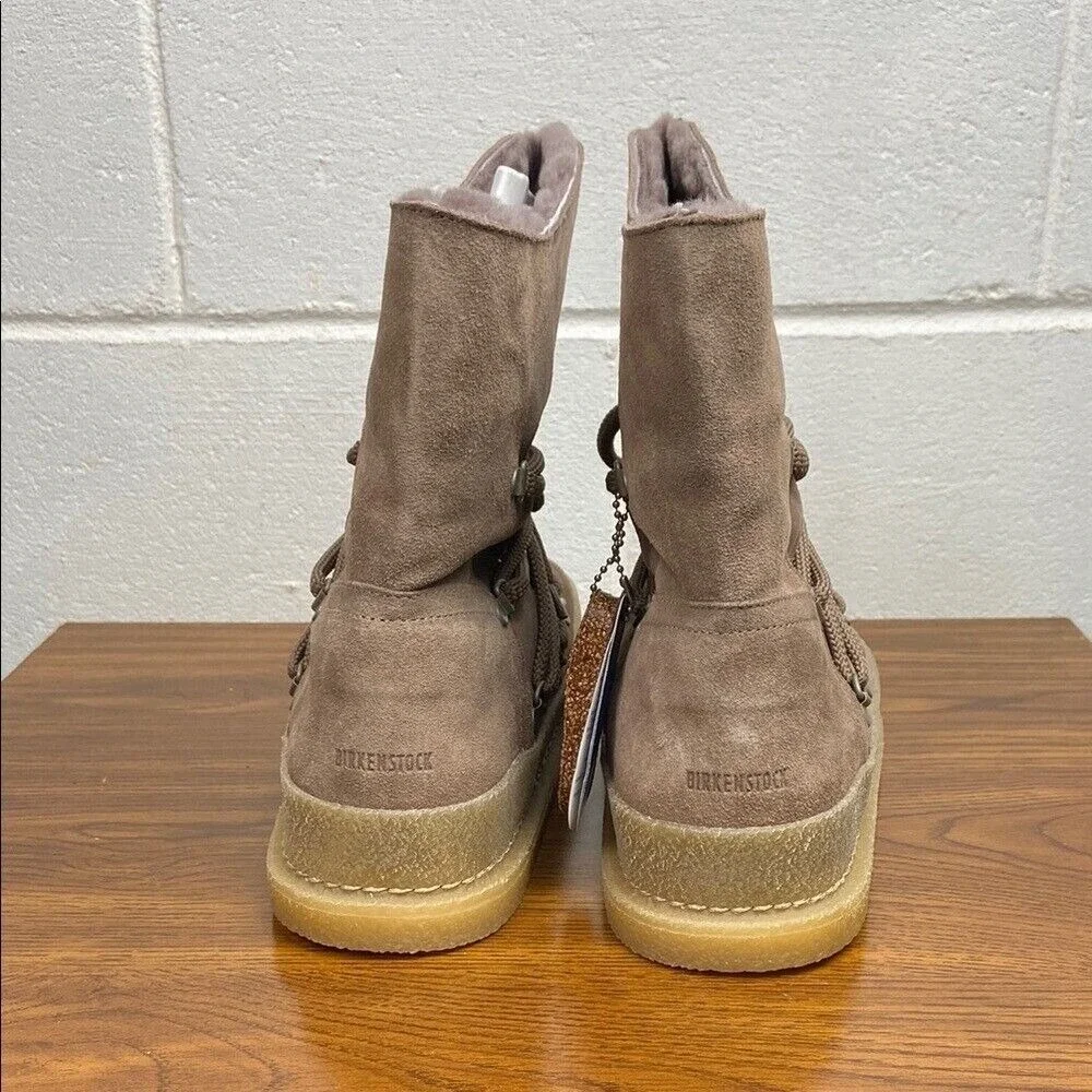 Birkenstock Masi Taupe‎ Winter Boots Suede Finish EU38 Narrow Fit 1011019 Eskimo